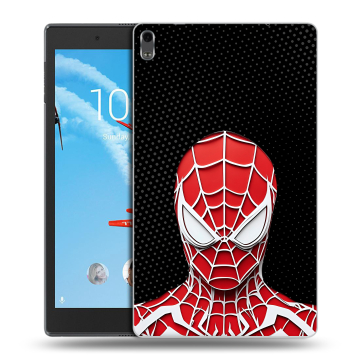 Силиконовый чехол на Lenovo Tab 4 8 Plus с принтом человек паук spiderman Силиконовый чехол на Lenovo Tab 4 8 Plus с принтом человек паук spiderman