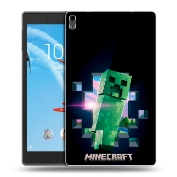 Силиконовый чехол на Lenovo Tab 4 8 Plus с принтом Майнкрафт Minecraft Силиконовый чехол на Lenovo Tab 4 8 Plus с принтом Майнкрафт Minecraft