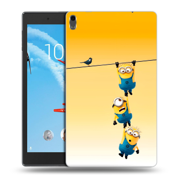 Силиконовый чехол на Lenovo Tab 4 8 Plus с принтом Миньоны Силиконовый чехол на Lenovo Tab 4 8 Plus с принтом Миньоны