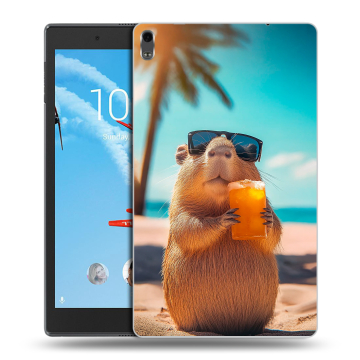Силиконовый чехол на Lenovo Tab 4 8 Plus с принтом Капибара