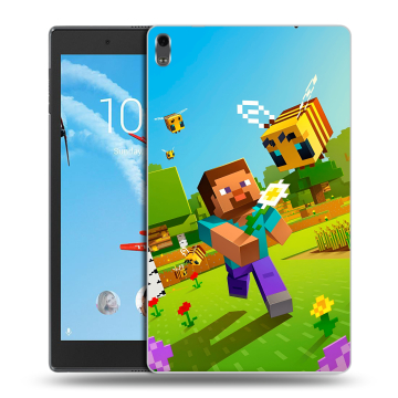 Силиконовый чехол на Lenovo Tab 4 8 Plus с принтом Майнкрафт Minecraft