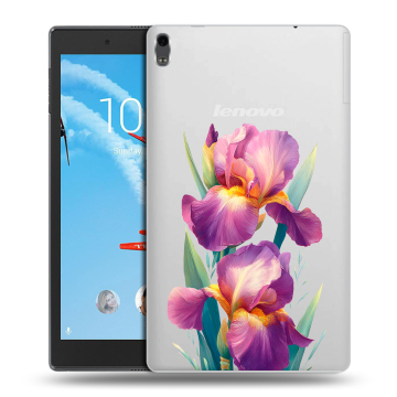Силиконовый чехол на Lenovo Tab 4 8 Plus с принтом Цветы орхидеи
