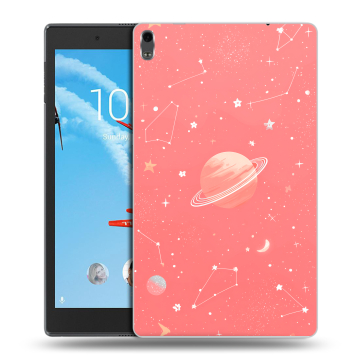 Силиконовый чехол на Lenovo Tab 4 8 Plus с принтом Розовый космос
