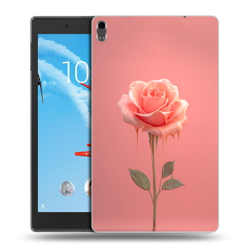 Силиконовый чехол на Lenovo Tab 4 8 Plus с принтом Розовая роза