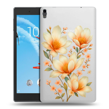 Силиконовый чехол на Lenovo Tab 4 8 Plus с принтом Цветы