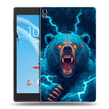 Силиконовый чехол на Lenovo Tab 4 8 Plus с принтом Медведь