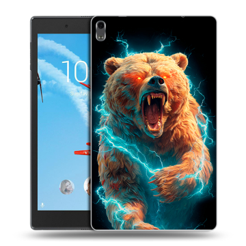 Силиконовый чехол на Lenovo Tab 4 8 Plus с принтом Медведь