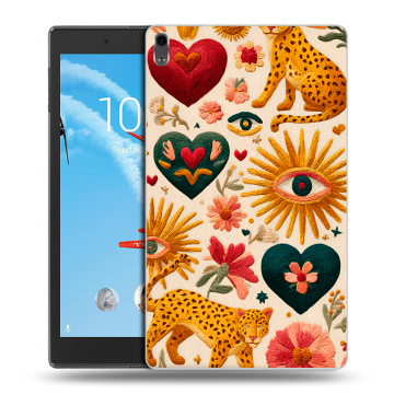 Силиконовый чехол на Lenovo Tab 4 8 Plus с принтом Модный принт