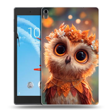 Силиконовый чехол на Lenovo Tab 4 8 Plus с принтом Милая сова