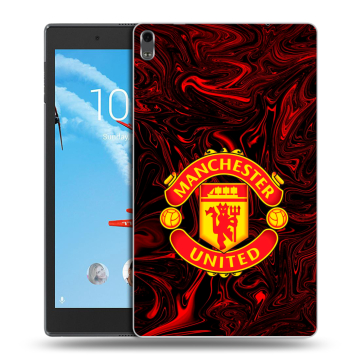 Силиконовый чехол на Lenovo Tab 4 8 Plus с принтом Manchester United