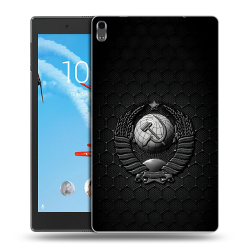 Силиконовый чехол на Lenovo Tab 4 8 Plus с принтом Герб Флаг СССР