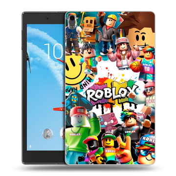 Силиконовый чехол на Lenovo Tab 4 8 Plus с принтом Roblox Роблокс