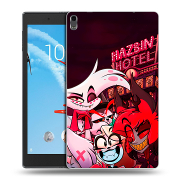 Силиконовый чехол на Lenovo Tab 4 8 Plus с принтом Hazbin Hotel Отель Хазбин Силиконовый чехол на Lenovo Tab 4 8 Plus с принтом Hazbin Hotel Отель Хазбин