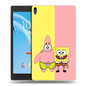 Силиконовый чехол на Lenovo Tab 4 8 Plus с принтом Спанч боб Спанчбоб