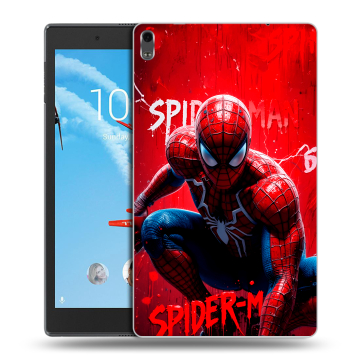Силиконовый чехол на Lenovo Tab 4 8 Plus с принтом Spiderman Человек паук