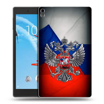 Силиконовый чехол на Lenovo Tab 4 8 Plus с принтом Флаг России