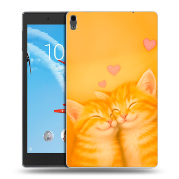 Силиконовый чехол на Lenovo Tab 4 8 Plus с принтом Милые котята Силиконовый чехол на Lenovo Tab 4 8 Plus с принтом Милые котята