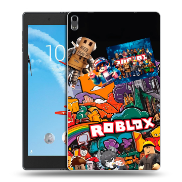 Силиконовый чехол на Lenovo Tab 4 8 Plus с принтом Roblox Роблокс