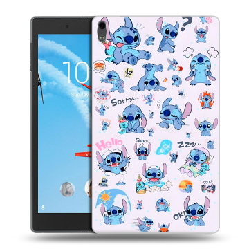 Силиконовый чехол на Lenovo Tab 4 8 Plus с принтом Лило и Стич