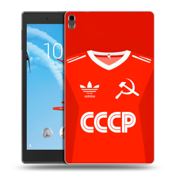 Силиконовый чехол на Lenovo Tab 4 8 Plus с принтом Флаг Герб СССР