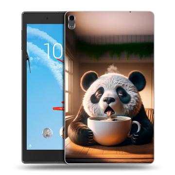 Силиконовый чехол на Lenovo Tab 4 8 Plus с принтом смешная панда Силиконовый чехол на Lenovo Tab 4 8 Plus с принтом смешная панда