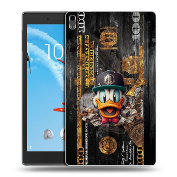 Силиконовый чехол на Lenovo Tab 4 8 Plus с принтом Дональд Дак Доллар