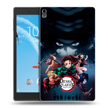Силиконовый чехол на Lenovo Tab 4 8 Plus с принтом Demon Slayer Клинок рассекающий демонов Силиконовый чехол на Lenovo Tab 4 8 Plus с принтом Demon Slayer Клинок рассекающий демонов