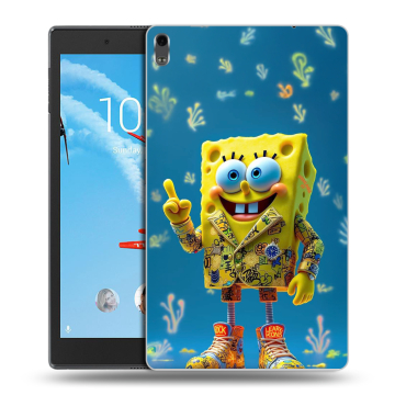 Силиконовый чехол на Lenovo Tab 4 8 Plus с принтом Спанч боб Спанчбоб Силиконовый чехол на Lenovo Tab 4 8 Plus с принтом Спанч боб Спанчбоб