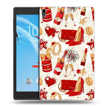 Силиконовый чехол на Lenovo Tab 4 8 Plus с принтом Новый год
