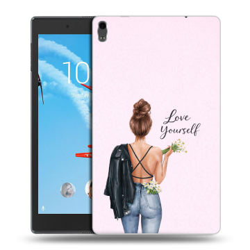 Силиконовый чехол на Lenovo Tab 4 8 Plus с принтом женский Силиконовый чехол на Lenovo Tab 4 8 Plus с принтом женский