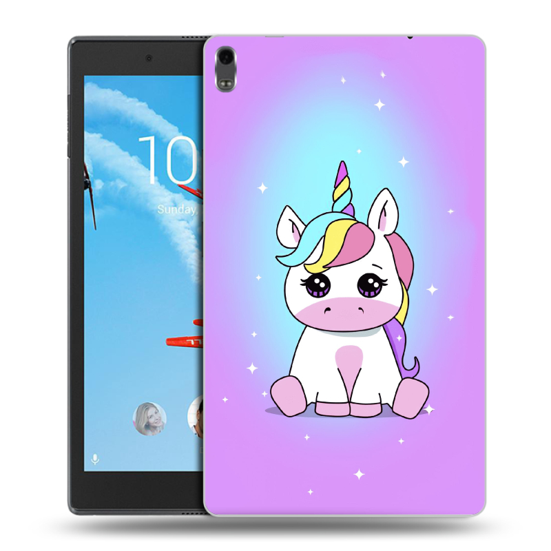 Силиконовый чехол на Lenovo Tab 4 8 Plus с принтом Единорог Силиконовый чехол на Lenovo Tab 4 8 Plus с принтом Единорог
