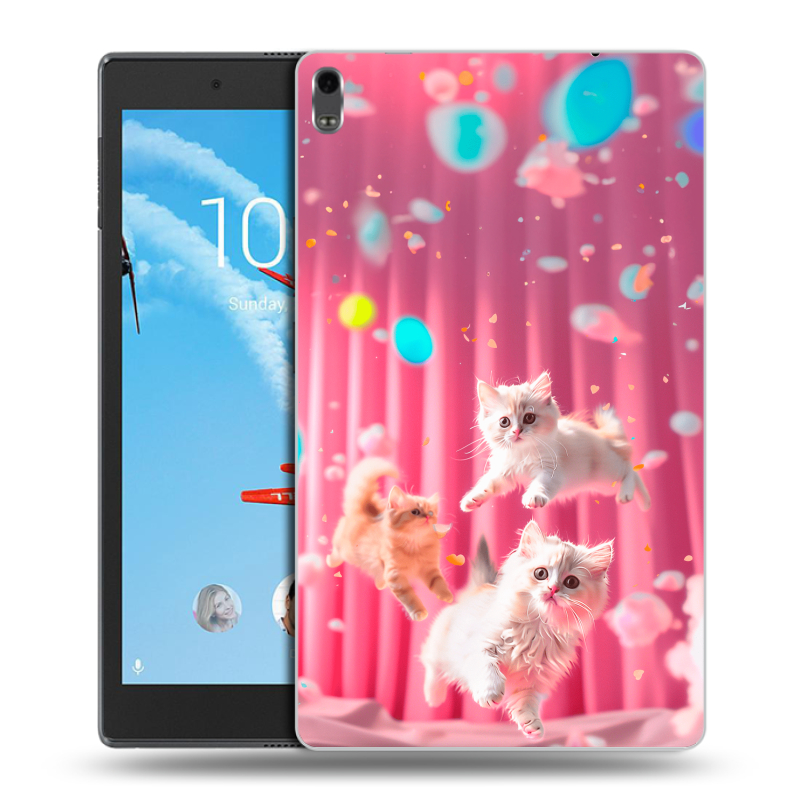 Силиконовый чехол на Lenovo Tab 4 8 Plus с принтом милые котики Силиконовый чехол на Lenovo Tab 4 8 Plus с принтом милые котики