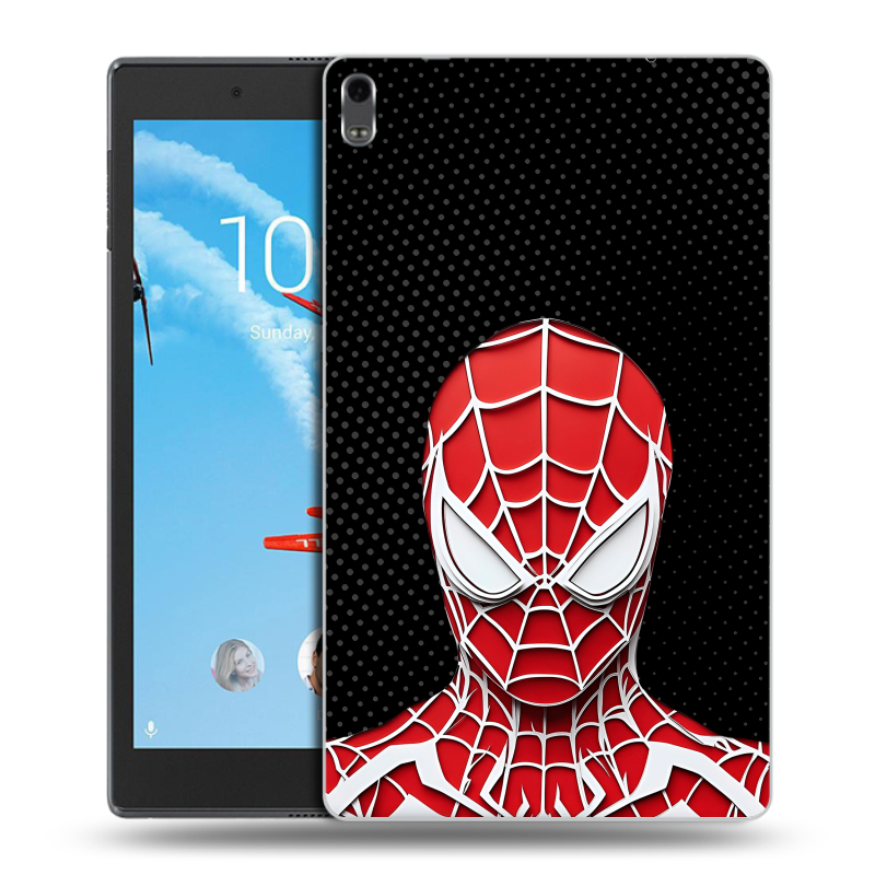 Силиконовый чехол на Lenovo Tab 4 8 Plus с принтом человек паук spiderman Силиконовый чехол на Lenovo Tab 4 8 Plus с принтом человек паук spiderman