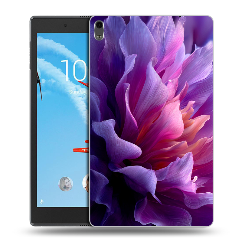 Силиконовый чехол на Lenovo Tab 4 8 Plus с принтом женский цветы Силиконовый чехол на Lenovo Tab 4 8 Plus с принтом женский цветы