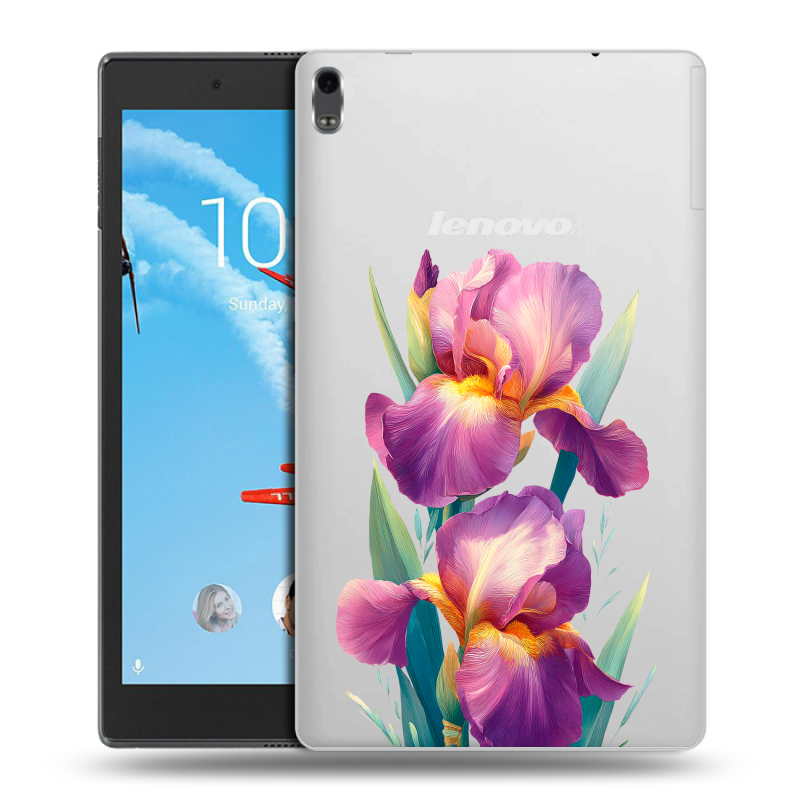 Силиконовый чехол на Lenovo Tab 4 8 Plus с принтом Цветы орхидеи Силиконовый чехол на Lenovo Tab 4 8 Plus с принтом Цветы орхидеи
