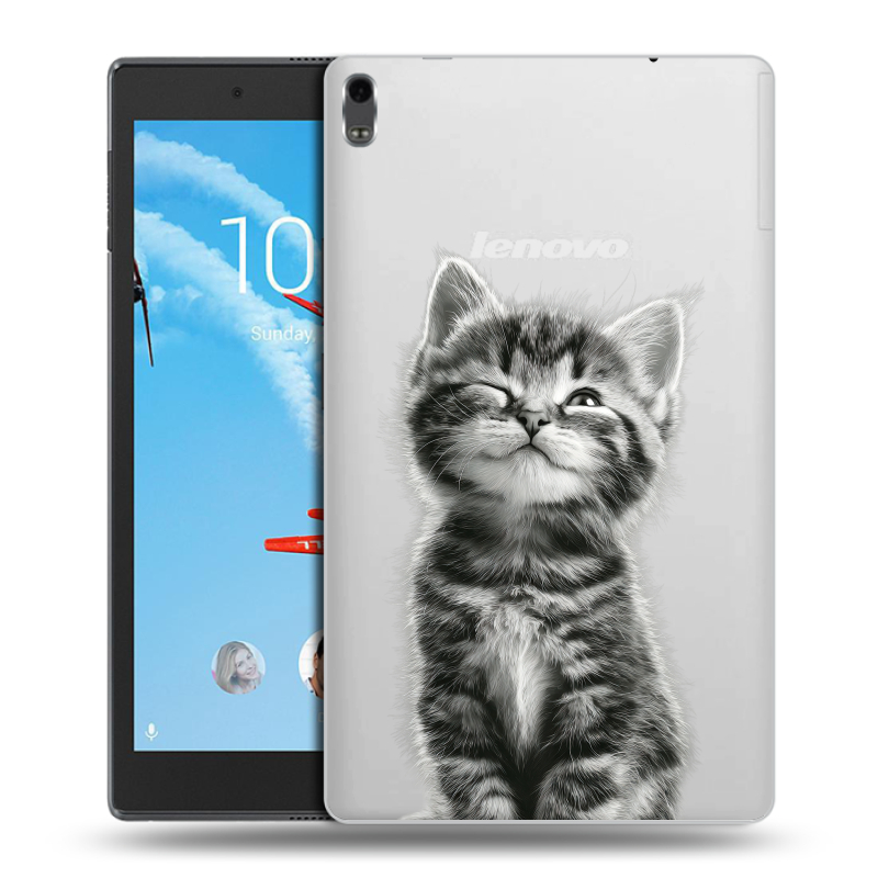 Силиконовый чехол на Lenovo Tab 4 8 Plus с принтом Котенок Силиконовый чехол на Lenovo Tab 4 8 Plus с принтом Котенок