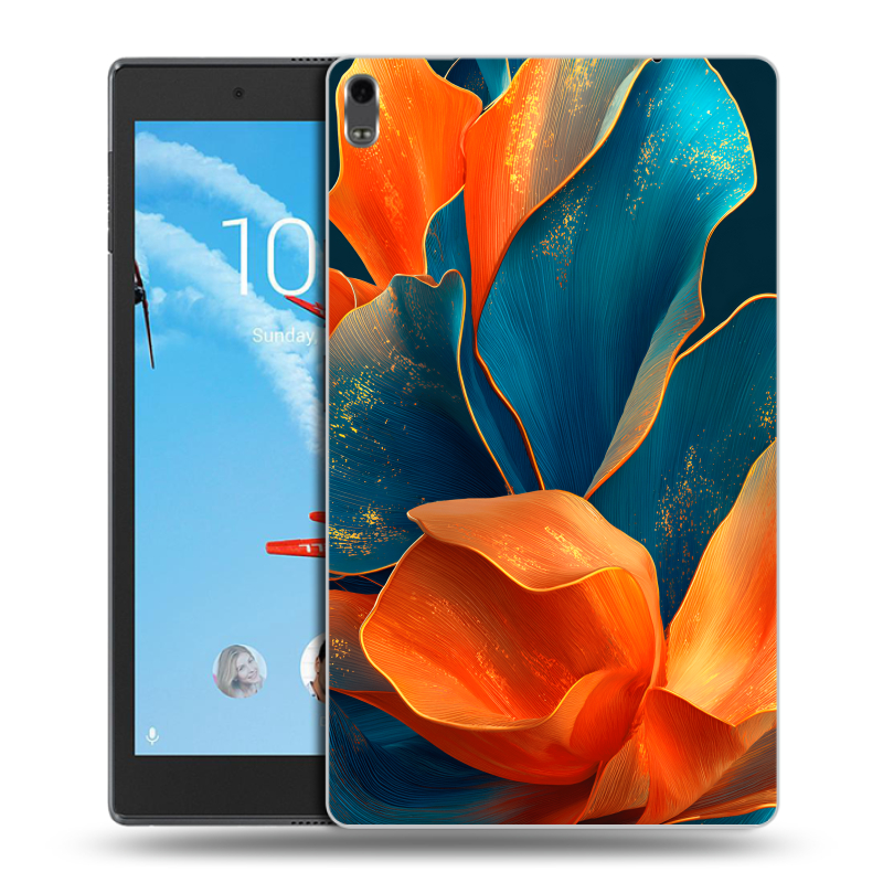 Силиконовый чехол на Lenovo Tab 4 8 Plus с принтом Цветы Силиконовый чехол на Lenovo Tab 4 8 Plus с принтом Цветы