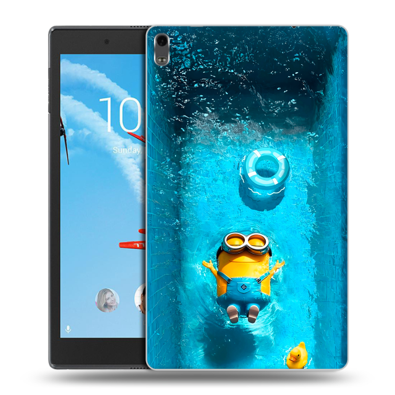 Силиконовый чехол на Lenovo Tab 4 8 Plus с принтом Миньоны Силиконовый чехол на Lenovo Tab 4 8 Plus с принтом Миньоны