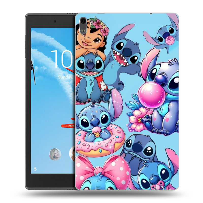 Силиконовый чехол на Lenovo Tab 4 8 Plus с принтом Лило и Стич Силиконовый чехол на Lenovo Tab 4 8 Plus с принтом Лило и Стич
