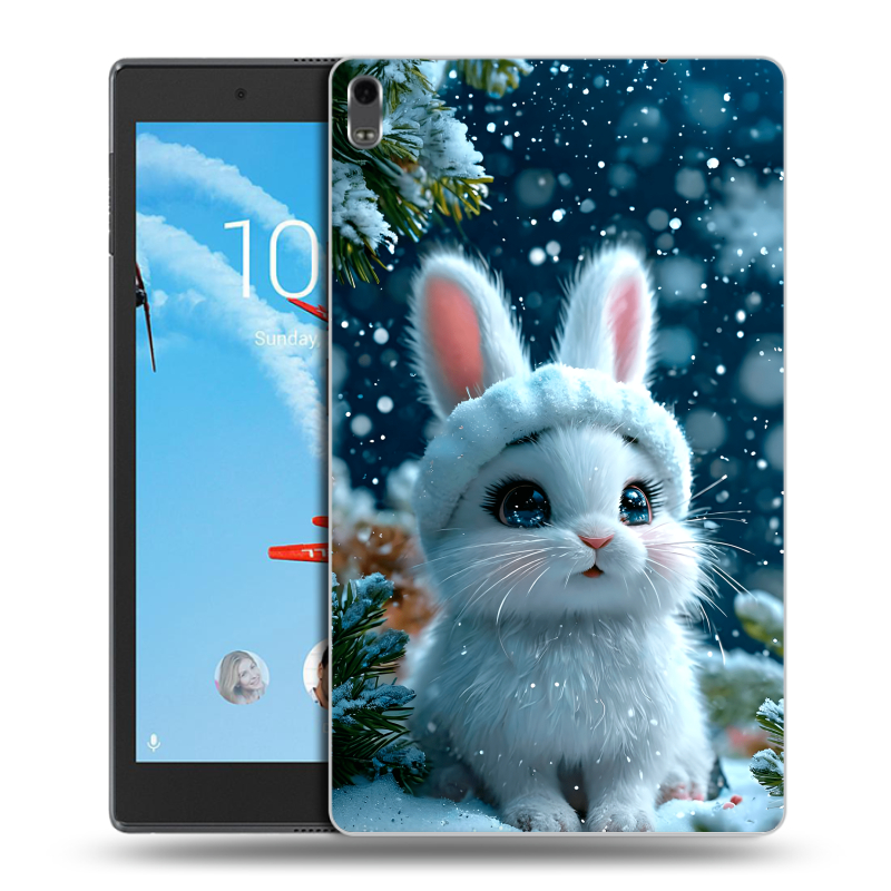 Силиконовый чехол на Lenovo Tab 4 8 Plus с принтом Новый год Силиконовый чехол на Lenovo Tab 4 8 Plus с принтом Новый год