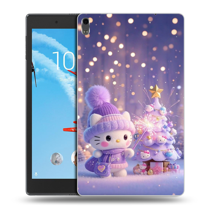 Силиконовый чехол на Lenovo Tab 4 8 Plus с принтом Новый год Силиконовый чехол на Lenovo Tab 4 8 Plus с принтом Новый год