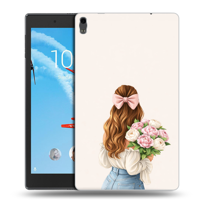 Силиконовый чехол на Lenovo Tab 4 8 Plus с принтом женский Силиконовый чехол на Lenovo Tab 4 8 Plus с принтом женский