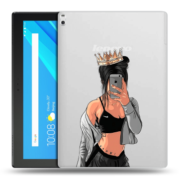 Силиконовый чехол на планшета Lenovo Tab 4 10 Plus с принтом Женские принты