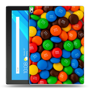 Силиконовый чехол на планшета Lenovo Tab 4 10 Plus с принтом Конфеты