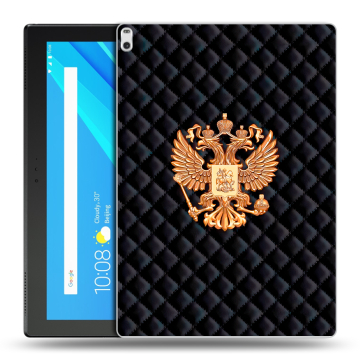 Силиконовый чехол на Lenovo Tab 4 10 Plus с принтом Герб России принт