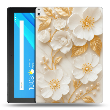 Силиконовый чехол на Lenovo Tab 4 10 Plus с принтом Цветы Силиконовый чехол на Lenovo Tab 4 10 Plus с принтом Цветы