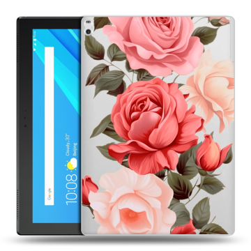 Силиконовый чехол на Lenovo Tab 4 10 Plus с принтом Розы