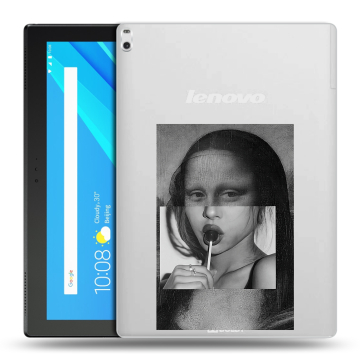 Силиконовый чехол на Lenovo Tab 4 10 Plus с принтом Мона Лиза Силиконовый чехол на Lenovo Tab 4 10 Plus с принтом Мона Лиза