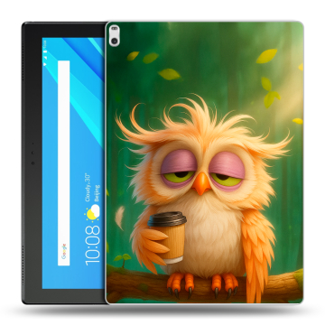 Силиконовый чехол на Lenovo Tab 4 10 Plus с принтом сова