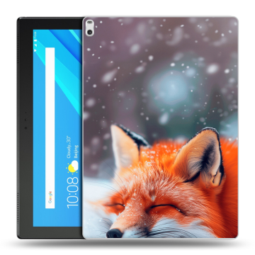 Силиконовый чехол на Lenovo Tab 4 10 Plus с принтом лиса